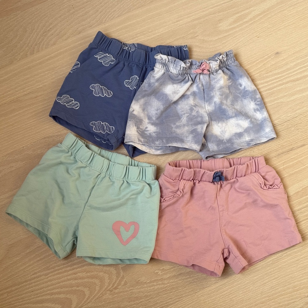 Four pairs of girls shorts